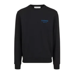 Schwarzer Pullover mit kleinem Branding