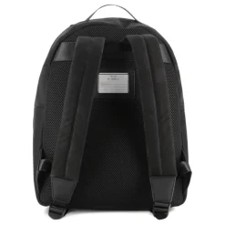 Schwarzer Rucksack mit gelbem Akzentpatch