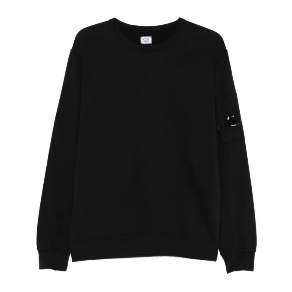 Schwarzer Rundhalsausschnitt Pullover Baumwolle