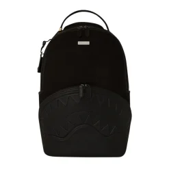 Schwarzer Shark Pocket Canvas Rucksack