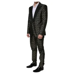 Schwarzer Slim Fit Anzug mit Sternenmuster