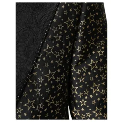 Schwarzer Slim Fit Anzug mit Sternenmuster