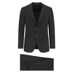 Schwarzer Wollblazer und Hose Set