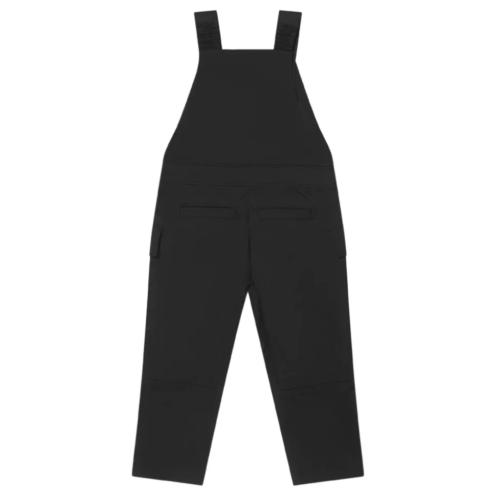 Schwarzes Kinder-Salopette-Kleid mit Taschen