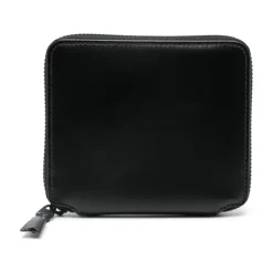 Schwarzes Leder Bi-Fold Portemonnaie