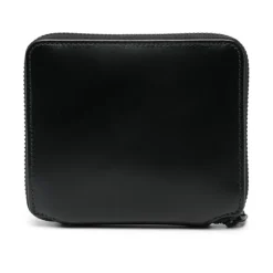 Schwarzes Leder Bi-Fold Portemonnaie