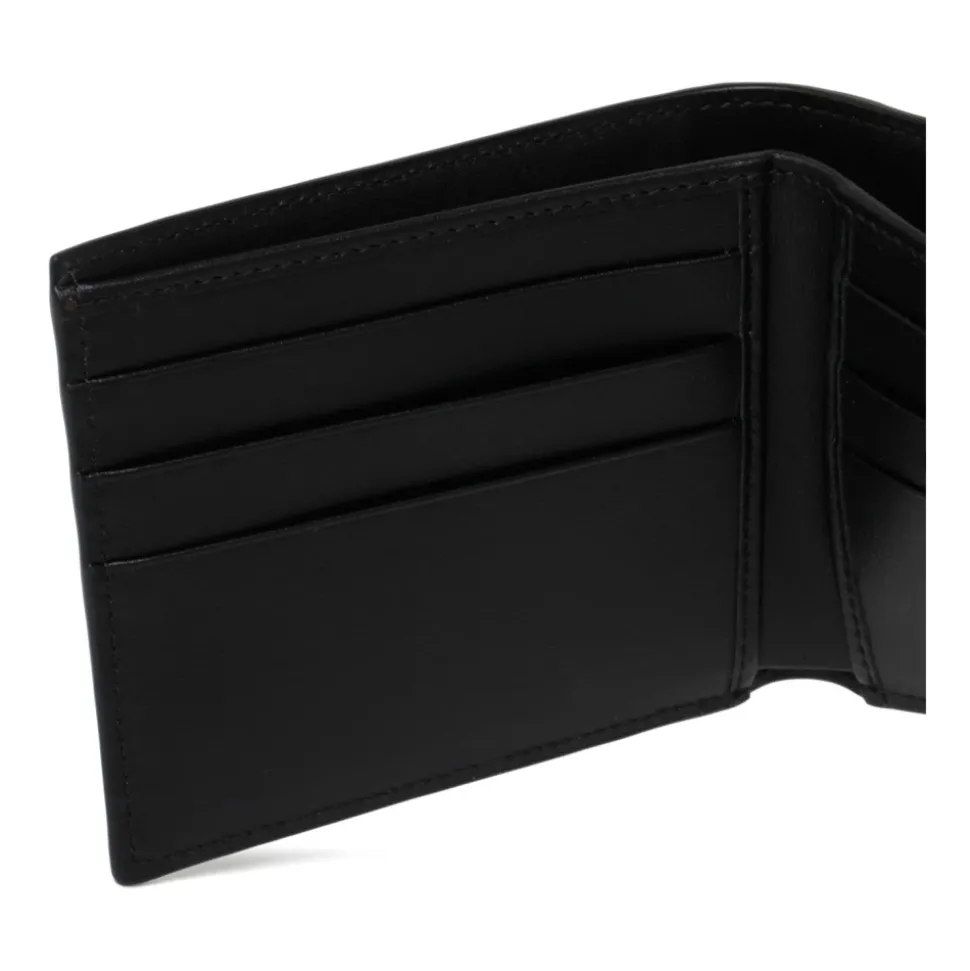 Schwarzes Logo Patch Portemonnaie
