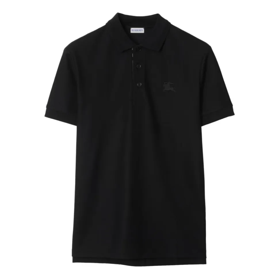 Schwarzes Polo mit Equestrian Knight