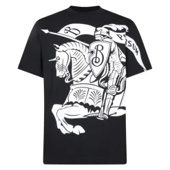 Schwarzes T-Shirt mit Rittergrafik