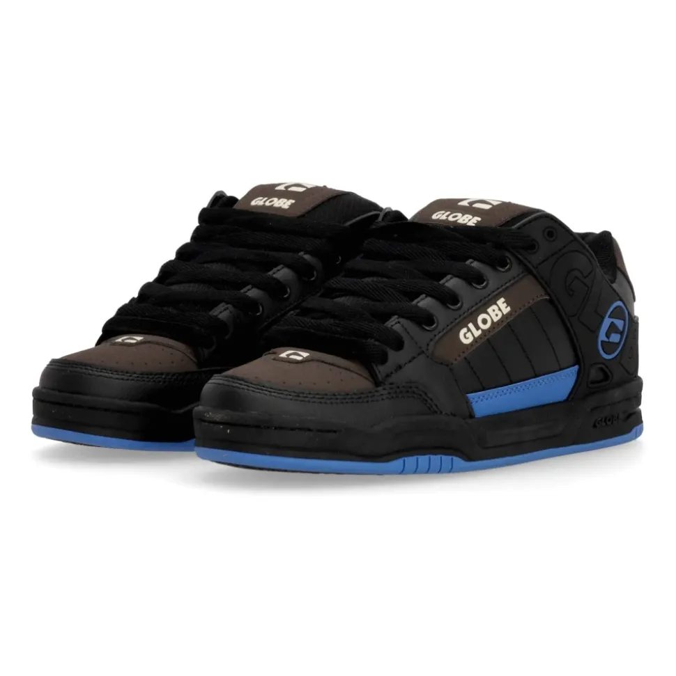 Schwarze/Tan/Cobalt Skateschuhe