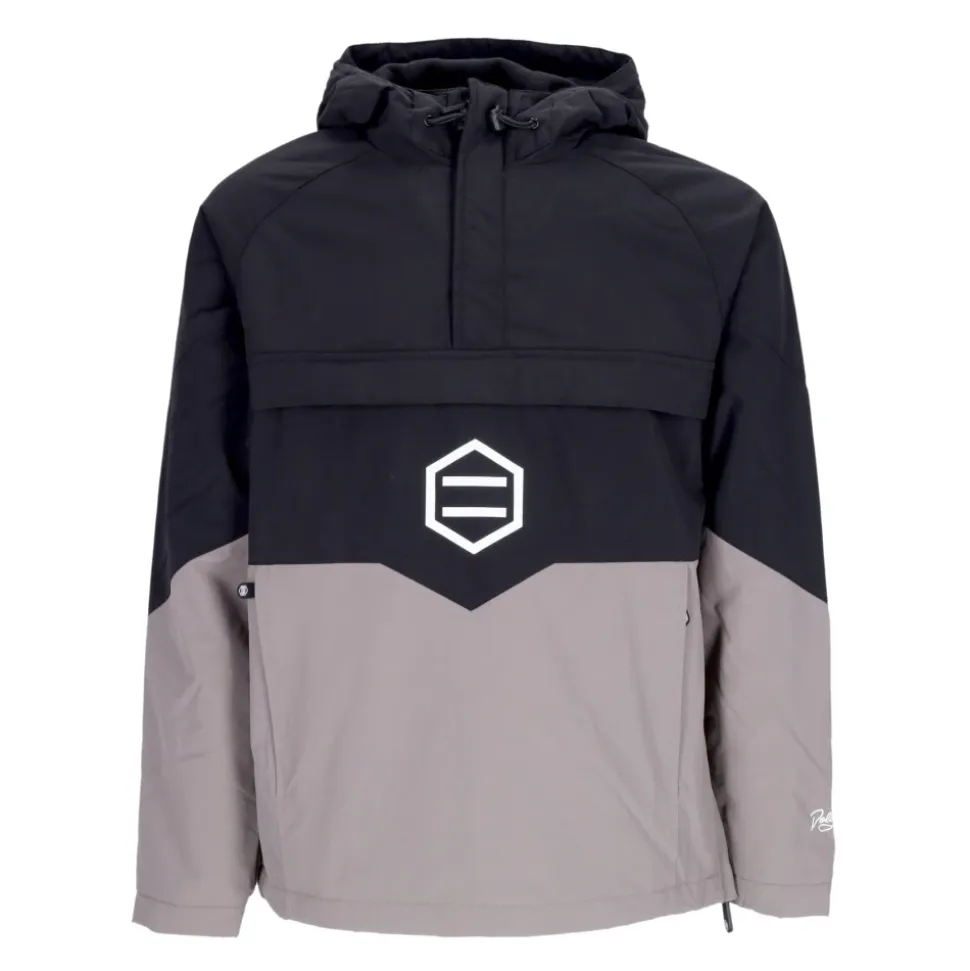 Schwarz/Weißer Anorak mit Fleecefutter