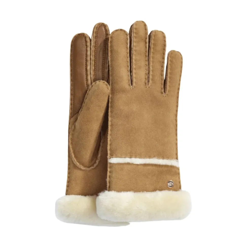 Seamed Tech Handschuhe Chestnut