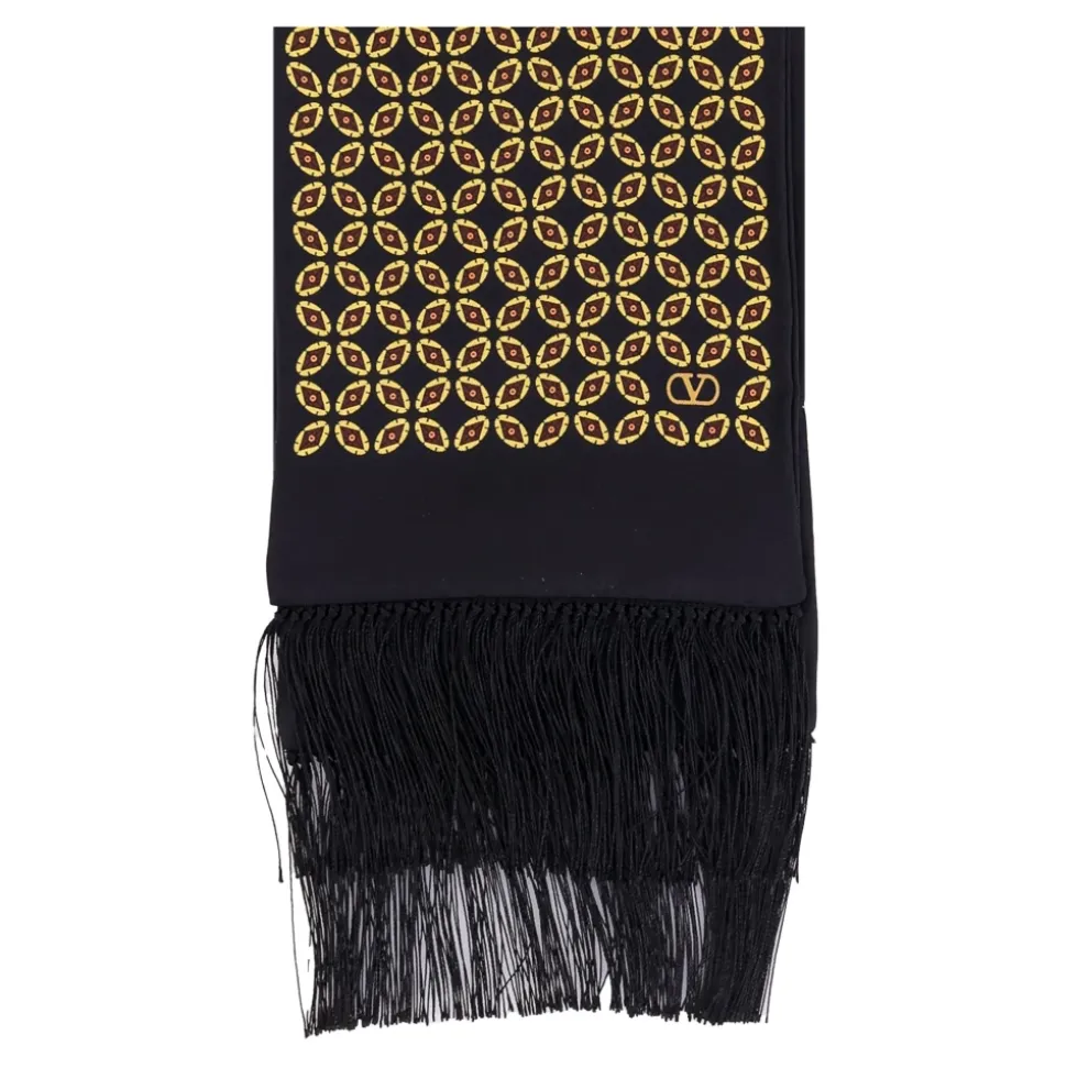 Seidenschal mit Multicolor-Muster