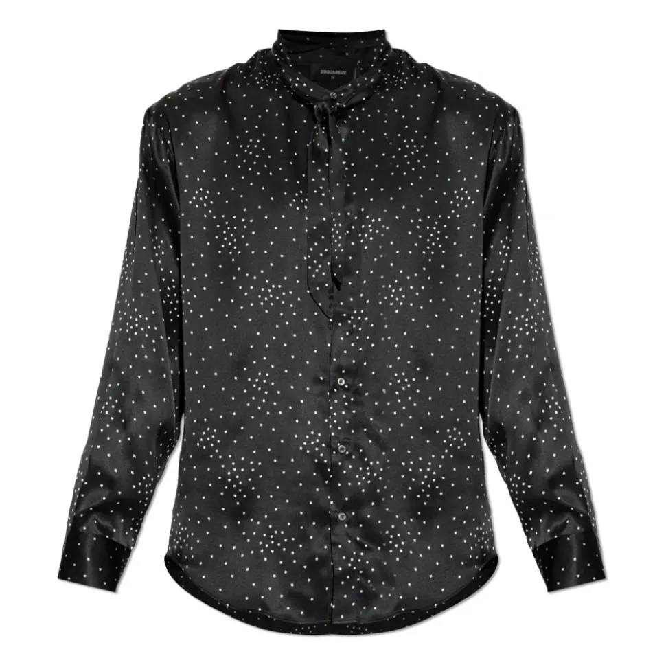 Seidenshirt mit Druck