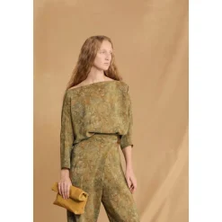 Senfgelbe Leder Clutch