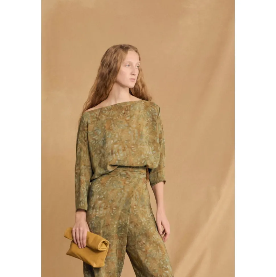 Senfgelbe Leder Clutch