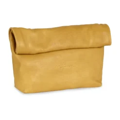 Senfgelbe Leder Clutch