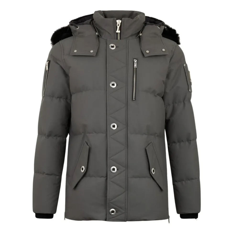 Shearling Abnehmbare Original Jacke in Schwarz