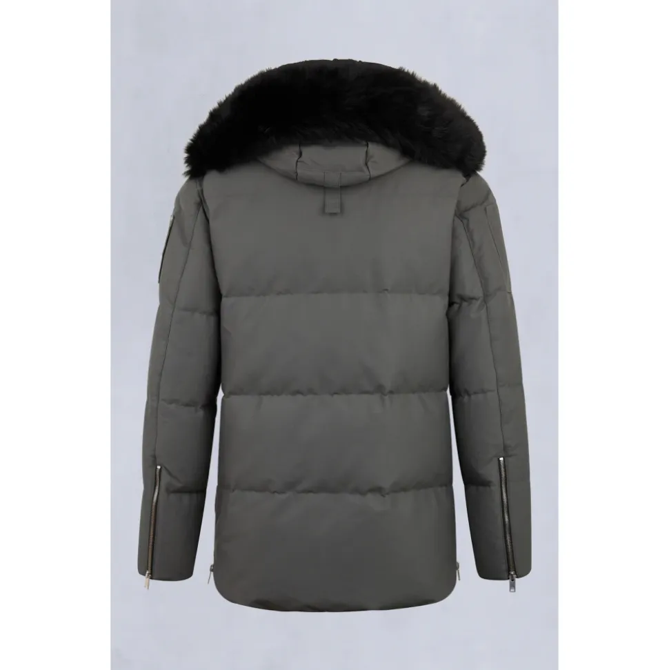 Shearling Abnehmbare Original Jacke in Schwarz