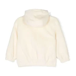 Shearling Jacke mit Kapuze Cremeweiß