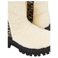 Shearling-Stiefel mit Color-Block-Design
