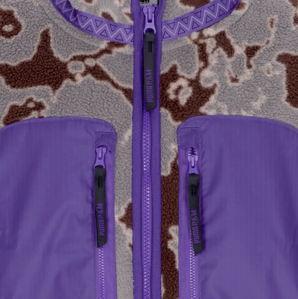 Sherpa Fleecejacke mit Pam Design