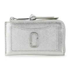 Silberne Lederbrieftasche