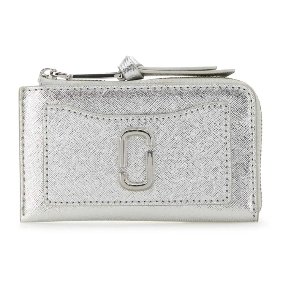 Silberne Lederbrieftasche