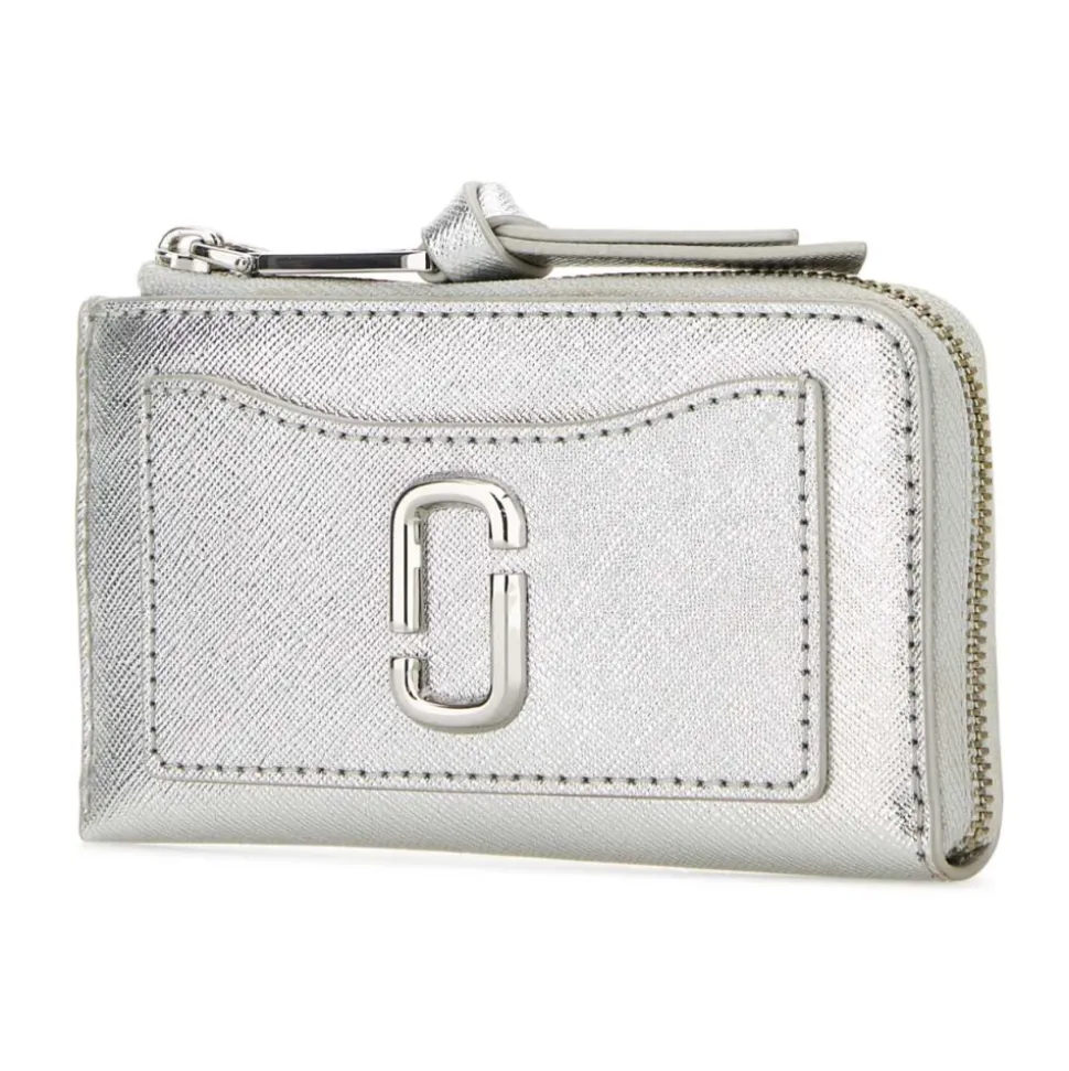 Silberne Lederbrieftasche