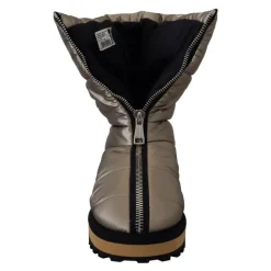 Silberne Winter Mid Calf Stiefel