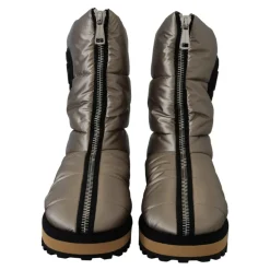 Silberne Winter Mid Calf Stiefel