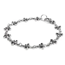 Silbernes Fleur de Lis Gliederarmband