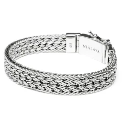 Silbernes geflochtenes Kettenarmband
