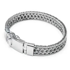 Silbernes geflochtenes Kettenarmband