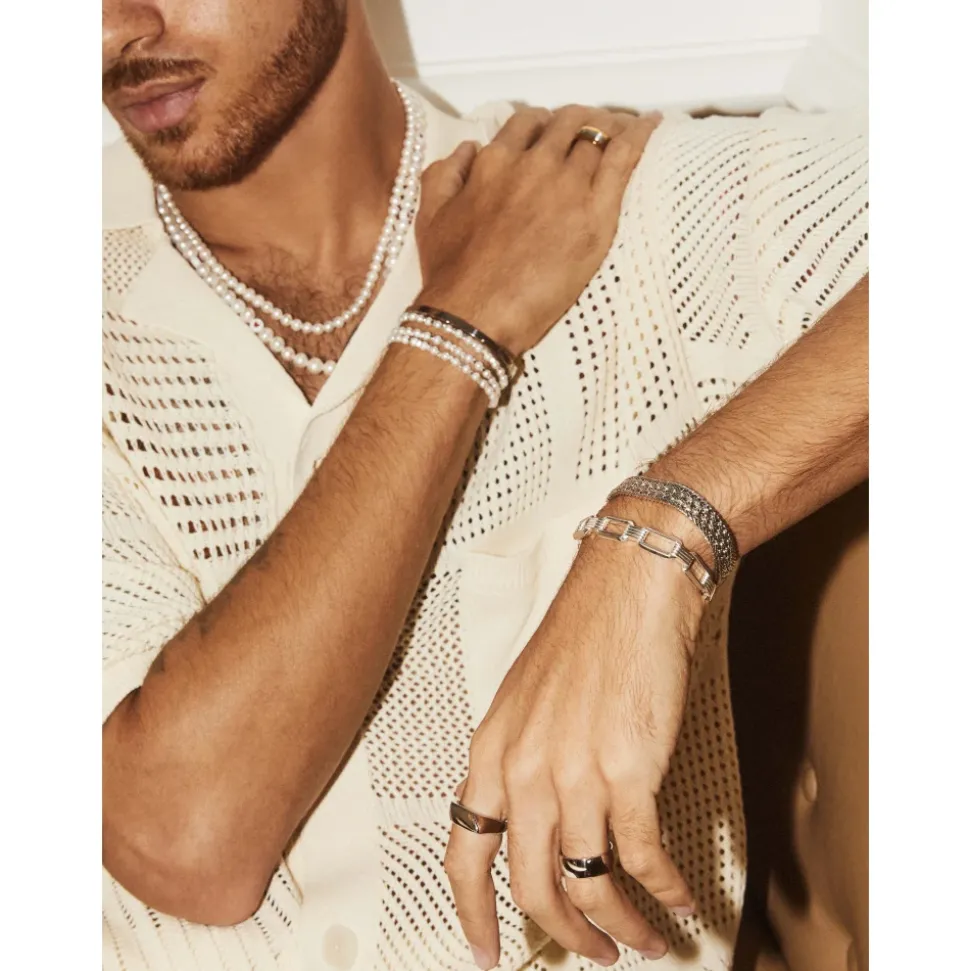 Silbernes geflochtenes Kettenarmband