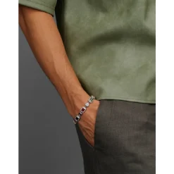 Silver Gemstone Bracelet