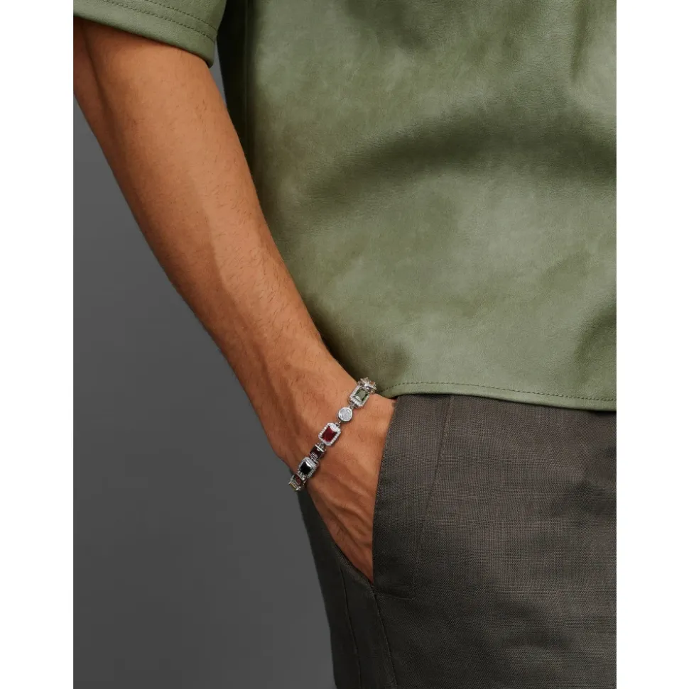 Silver Gemstone Bracelet