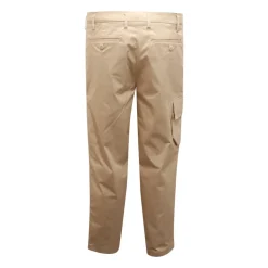 Skinny Cargo Hose aus Beiger Baumwolle