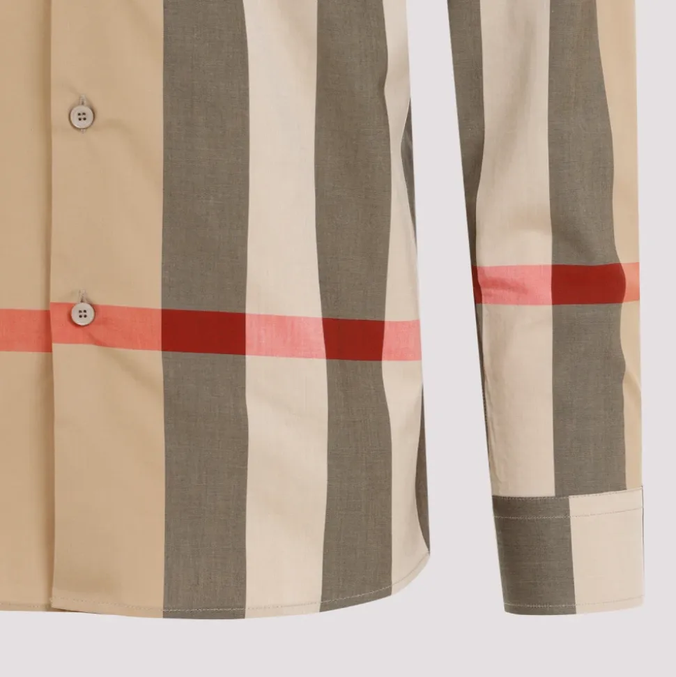 Slim Fit Hemd mit Karom-Muster aus Baumwolle