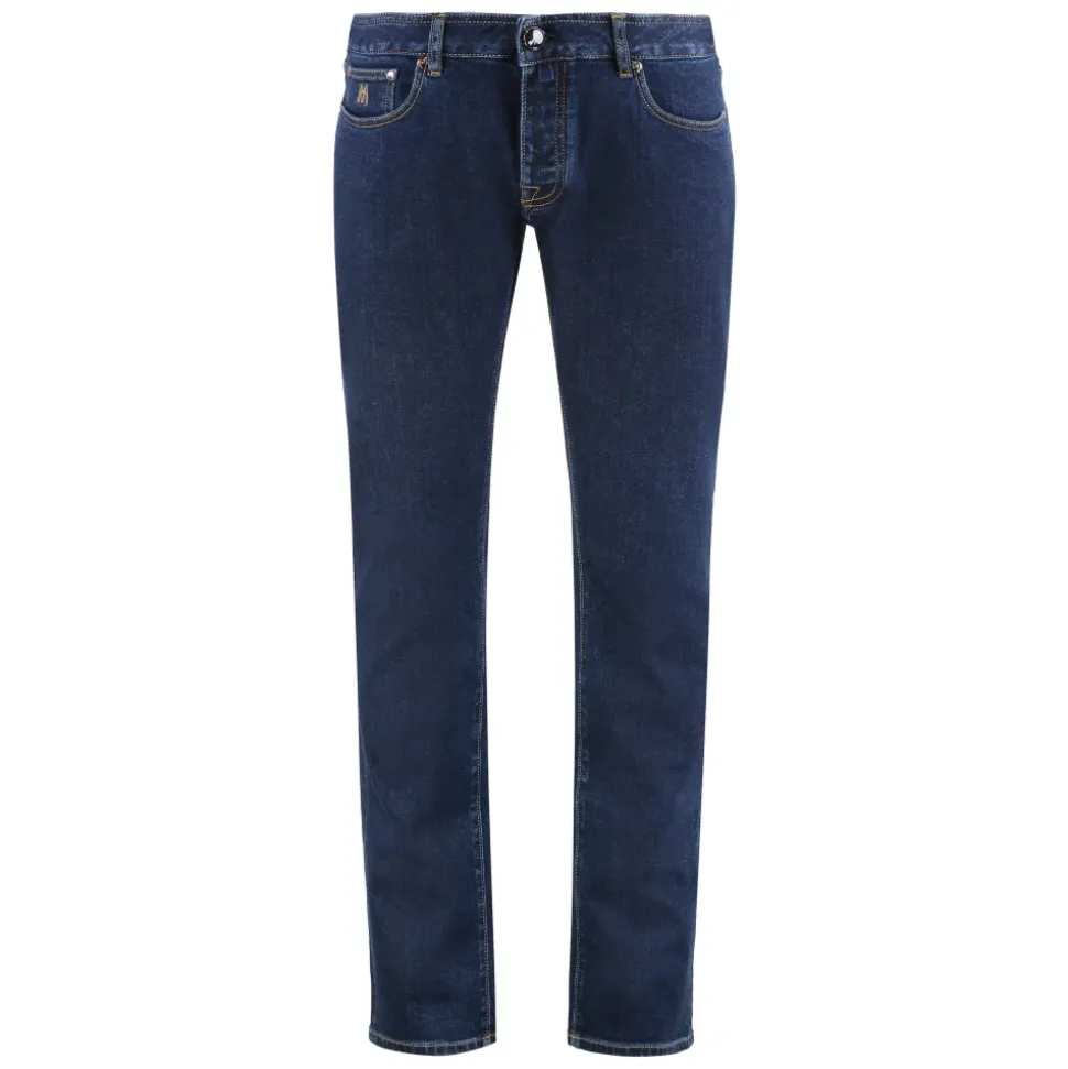Slim Fit Jeans mit Lederlogo