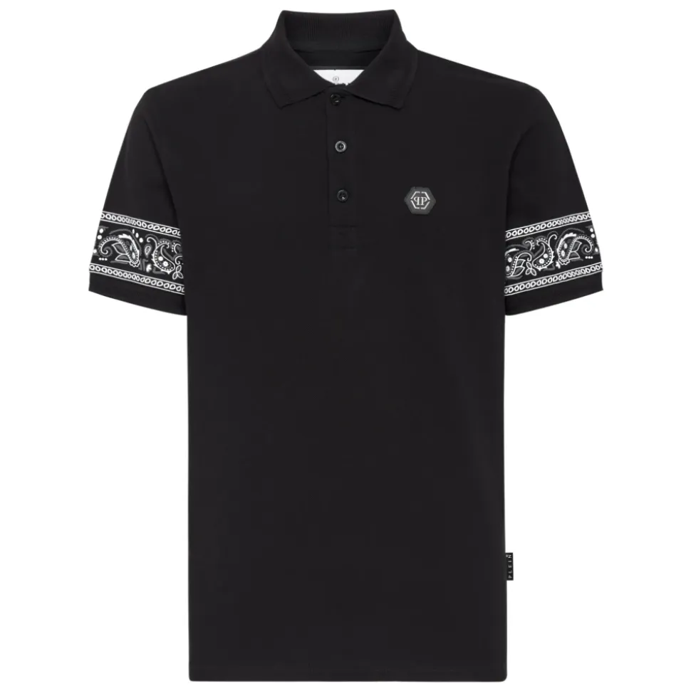 Slim Fit Piquet Polo Shirt SS Paisley Bandana