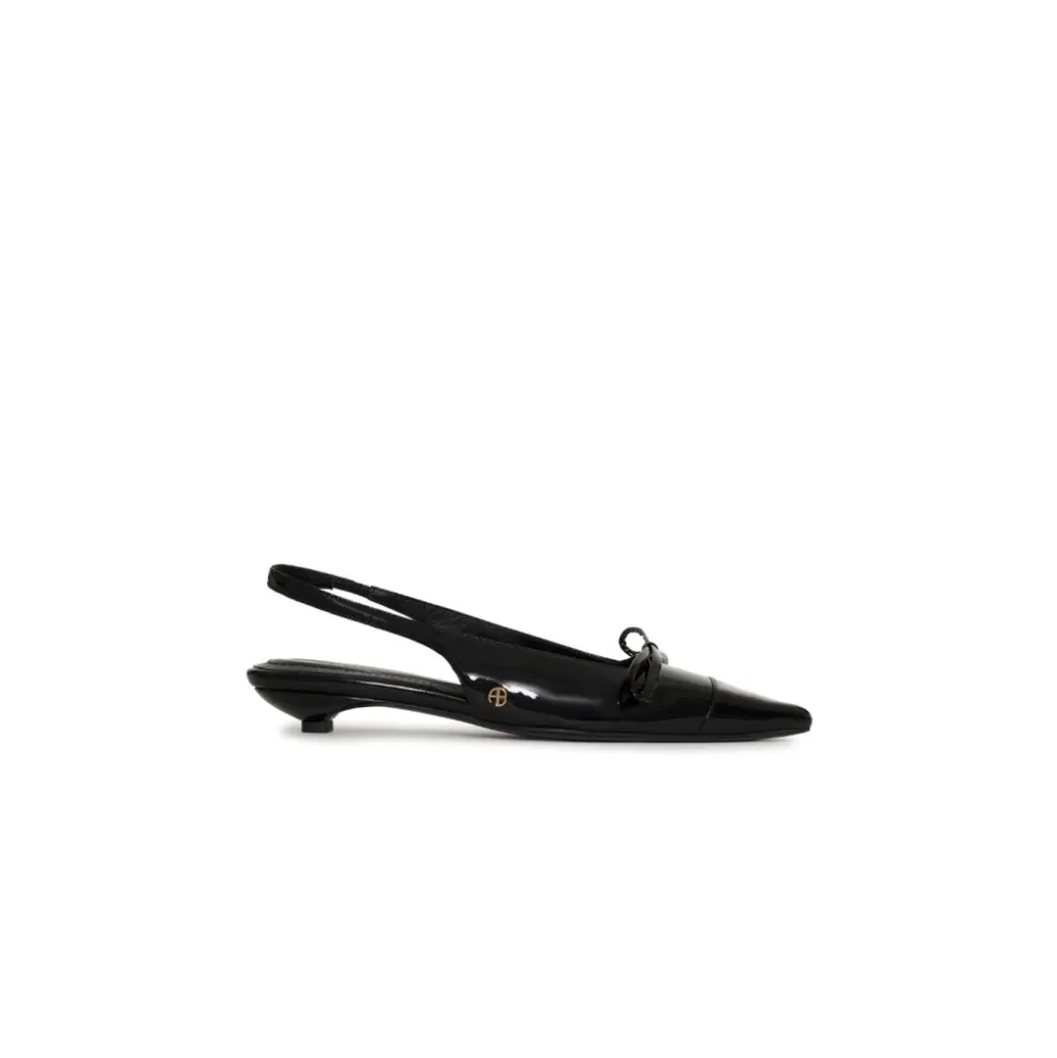 Slingback-Pumps in Schwarz