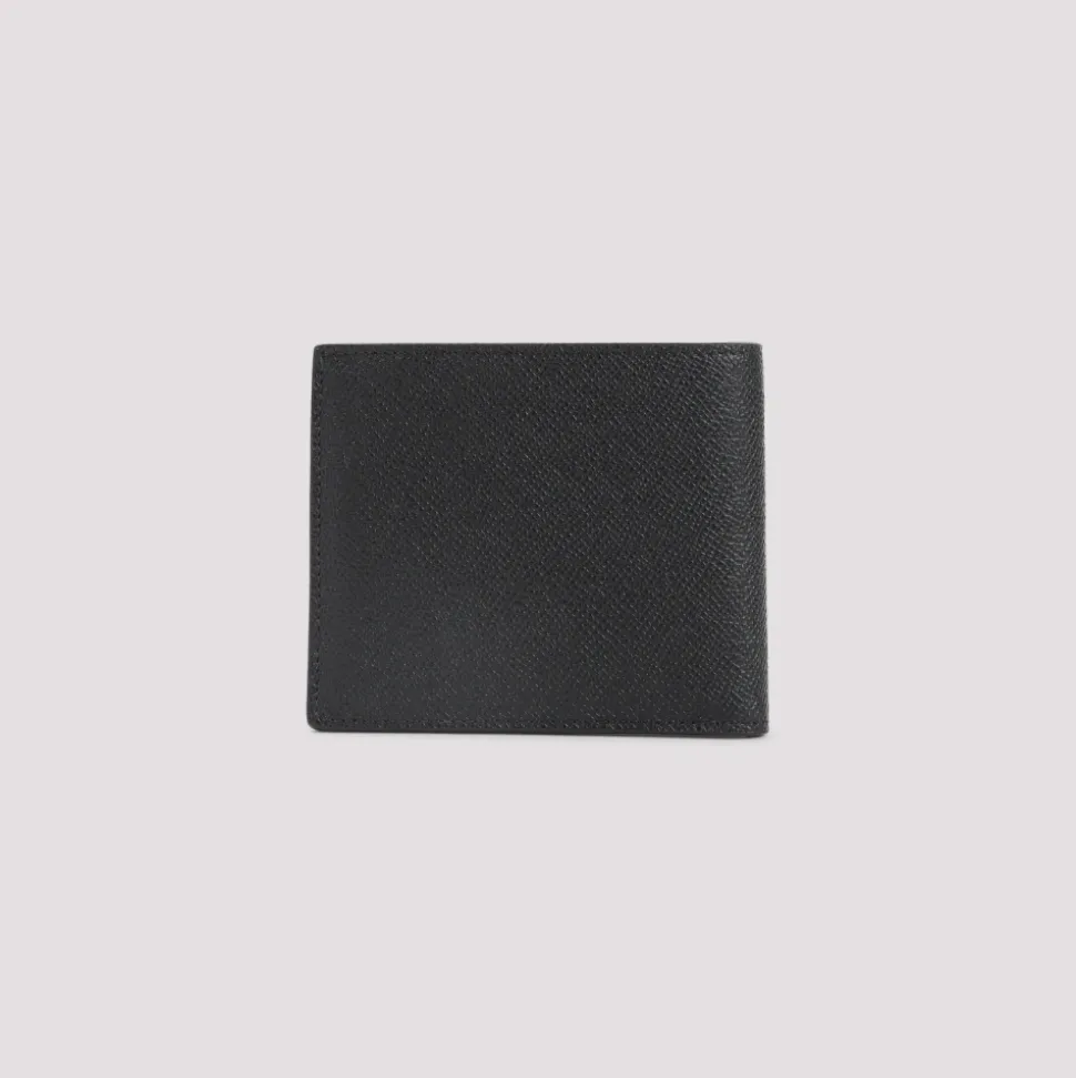 Small Grain Leder Bifold Portemonnaie