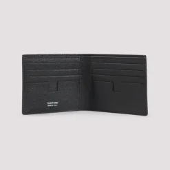 Small Grain Leder Bifold Portemonnaie