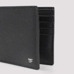 Small Grain Leder Bifold Portemonnaie