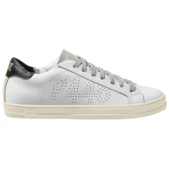 Sneakers mit Kontrastleder