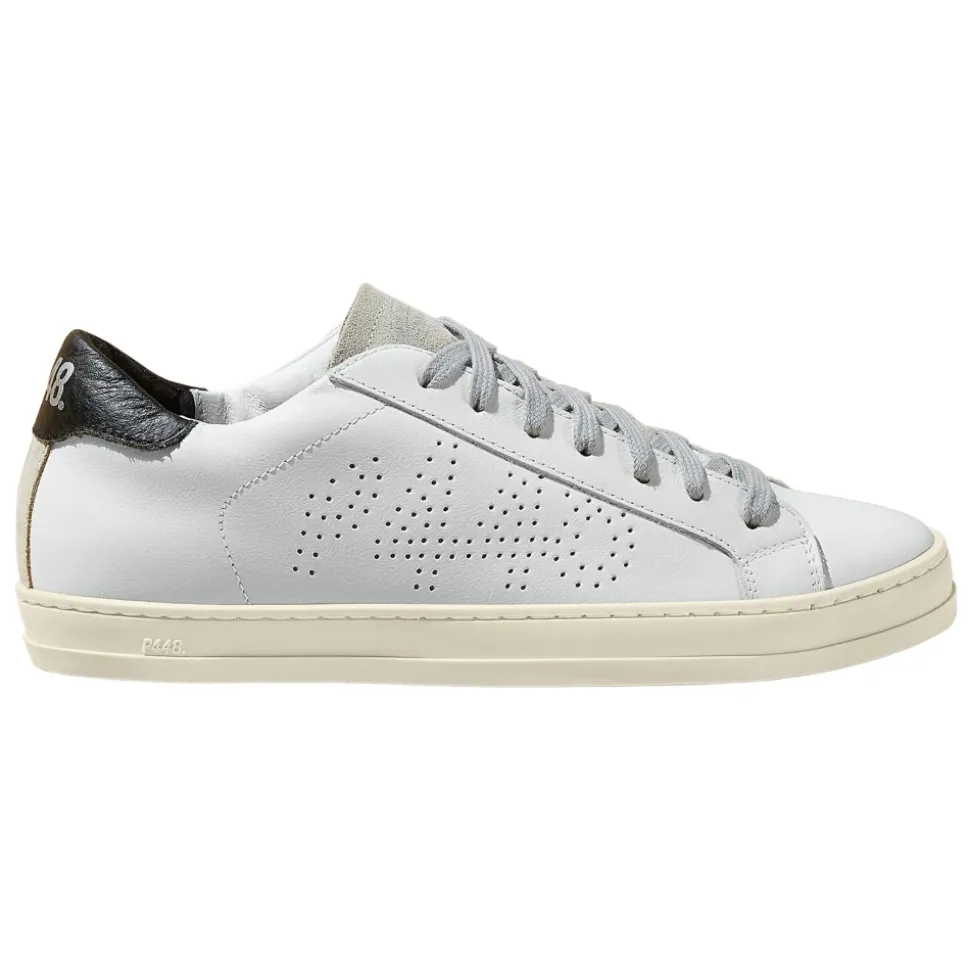 Sneakers mit Kontrastleder
