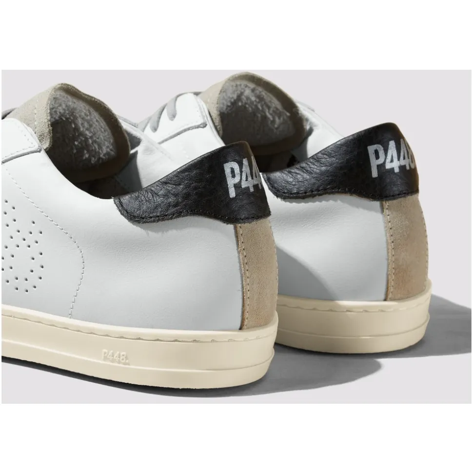 Sneakers mit Kontrastleder