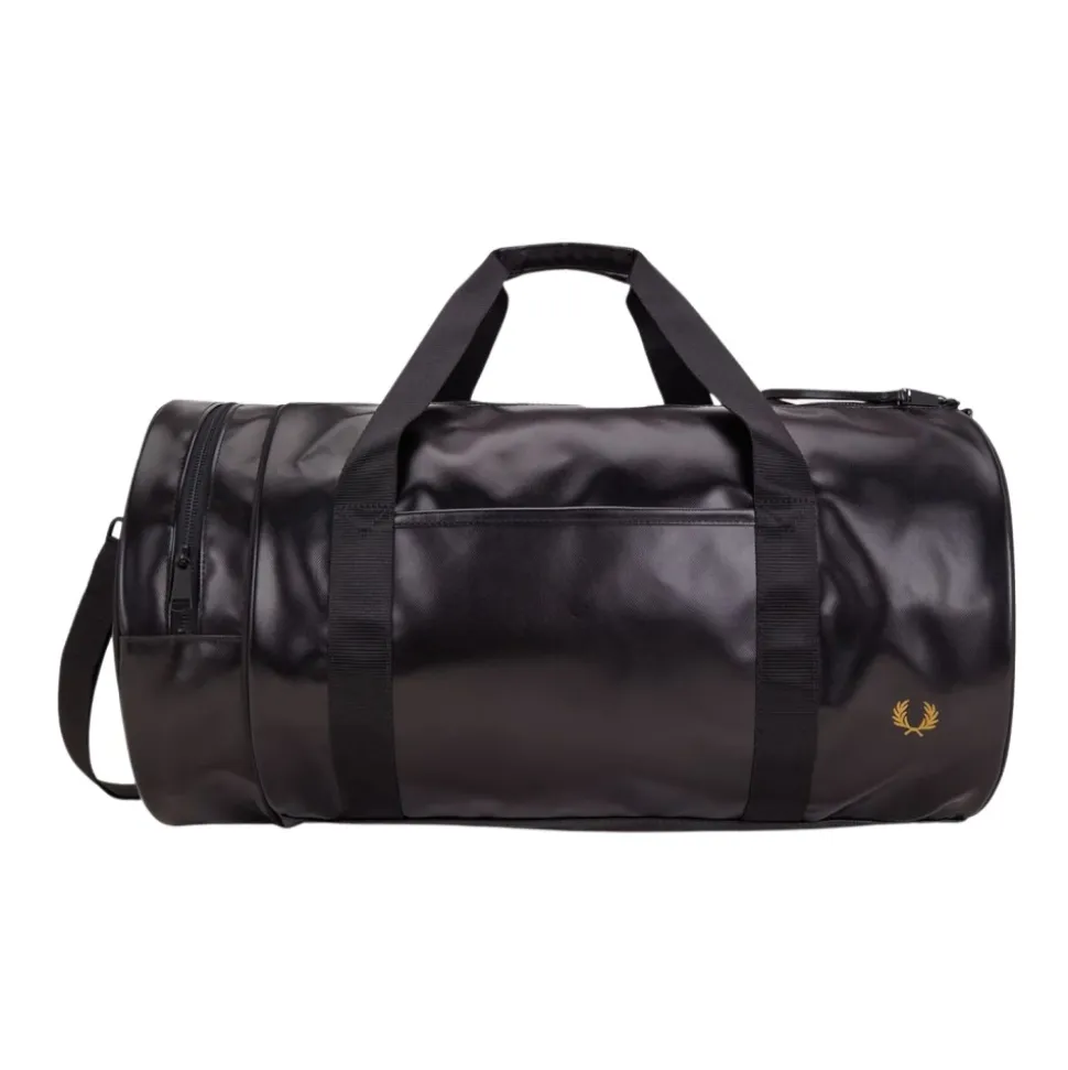 Sportliche Große Barrel-Tasche in Schwarz