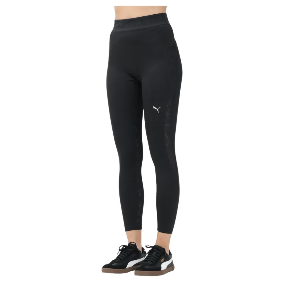 Sportliche Lace Hw 7/8 Leggings Schwarz